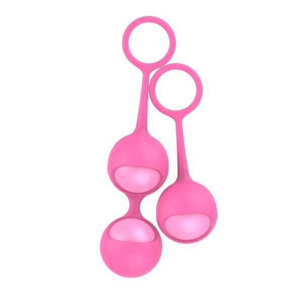 Kulki Funballs Allison Duo Kegel Balls Slicone Pink - obrazek 3
