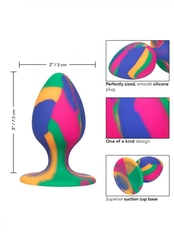 Cheeky Medium Tie Dye Plug Multicolor - obrazek 3
