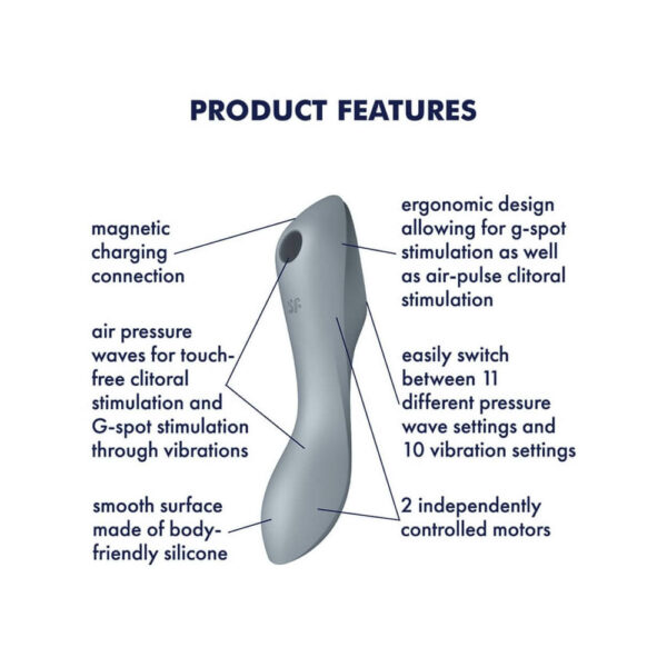 Vibrator   Curvy Trinity 3 (Blue Grey) - obrazek 3