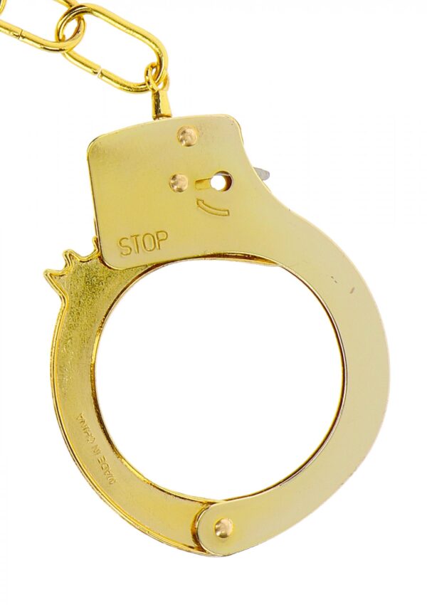 Metal Handcuffs Gold - obrazek 3