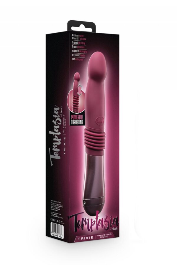 TEMPTASIA TRIXIE THRUSTING DILDO WINE - obrazek 3