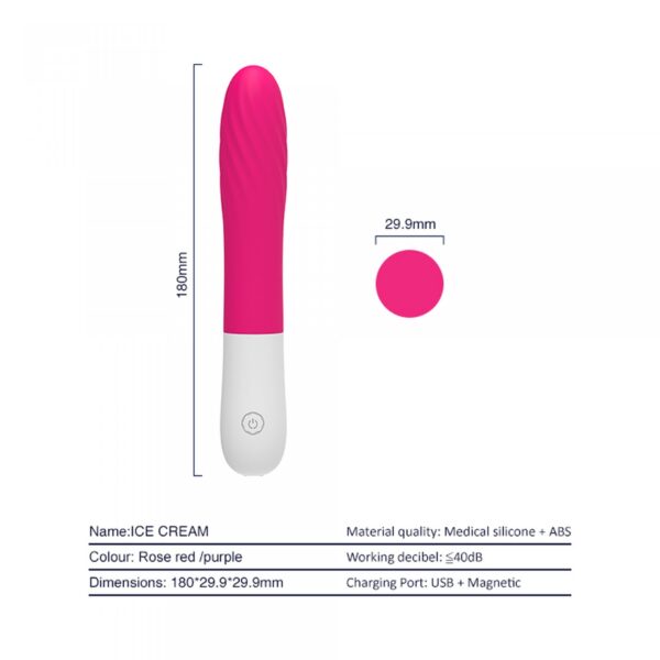 Wibrator 7 vibration function Rrose Red - obrazek 3
