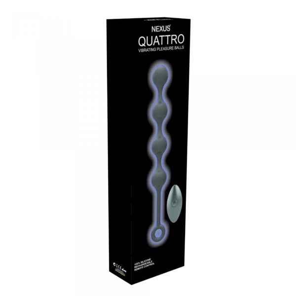 Nexus   Quattro Remote Control Vibrating Pleasure Beads Black - obrazek 3