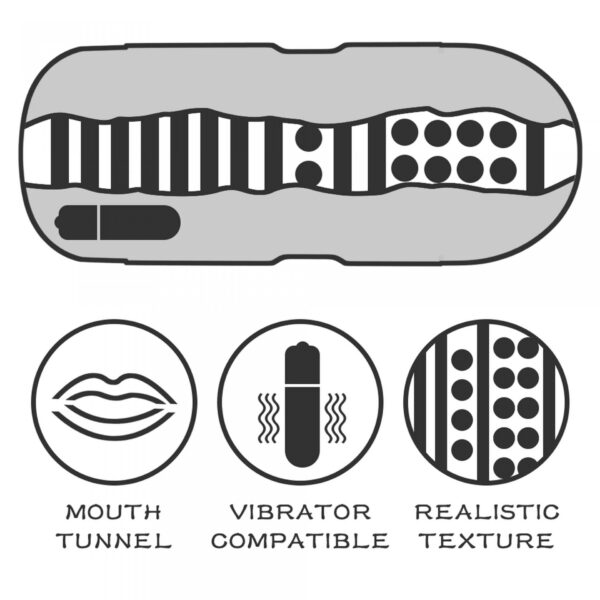 Sex In A Can Mouth Lotus Tunnel   Vibrating - obrazek 3