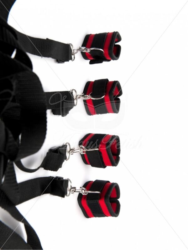 Red Wrist And Ankle Bed Restrain - obrazek 3