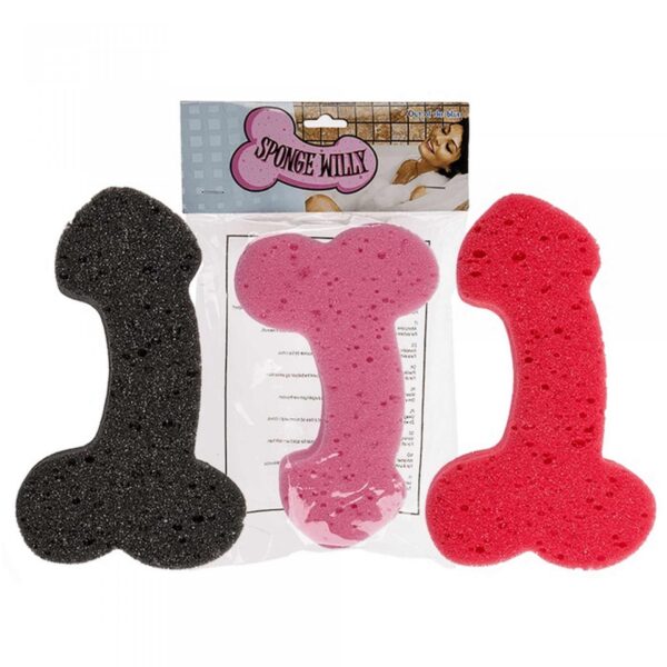 Zabawka   Bath Sponge Penis   19cm black - obrazek 3