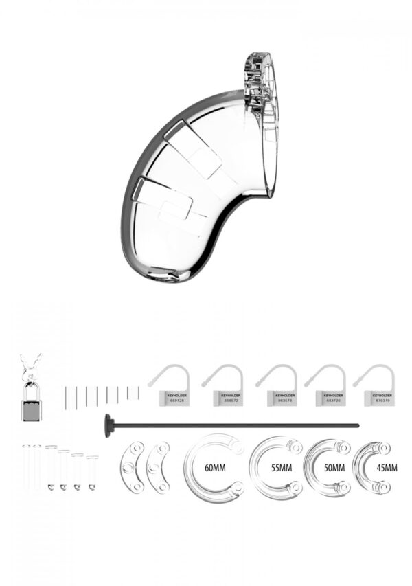 Model 15   Chastity   3.5   Cock Cage   Transparent - obrazek 3