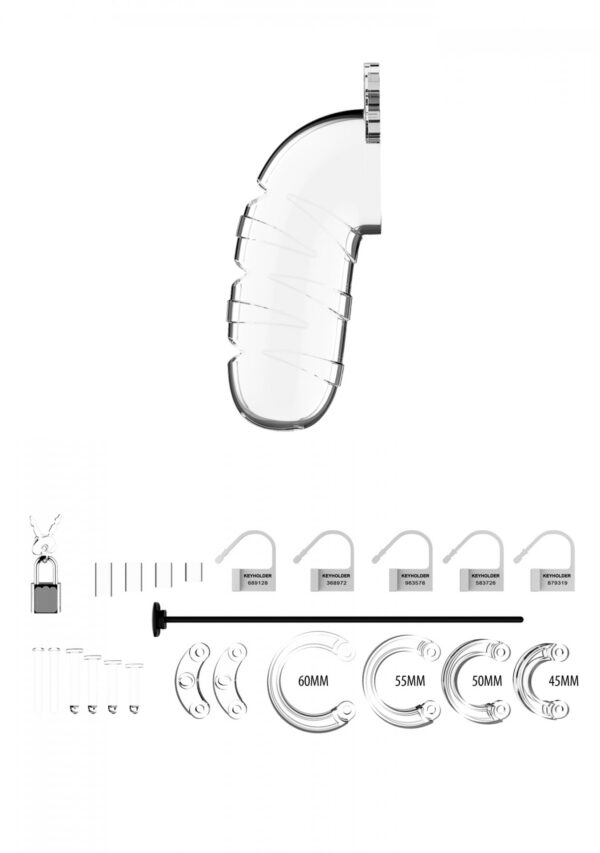 Model 17   Chastity   5.5   Cock Cage   Transparent - obrazek 3