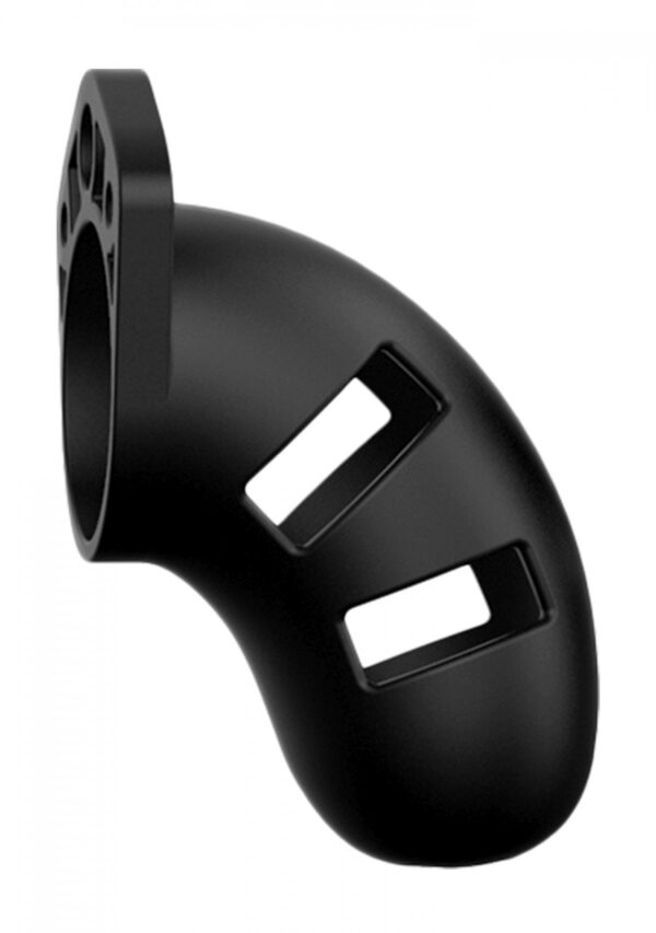 Model 20   Chastity   3.5   Silicone Cock Cage   Black - obrazek 3