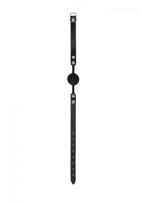 Silicone Ball Gag   with Adjustable Bonded Leather Straps - obrazek 3