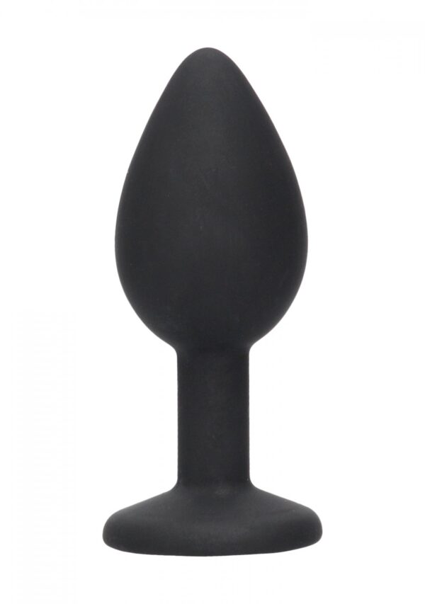 Silicone Butt Plug with Removable Jewel - obrazek 3