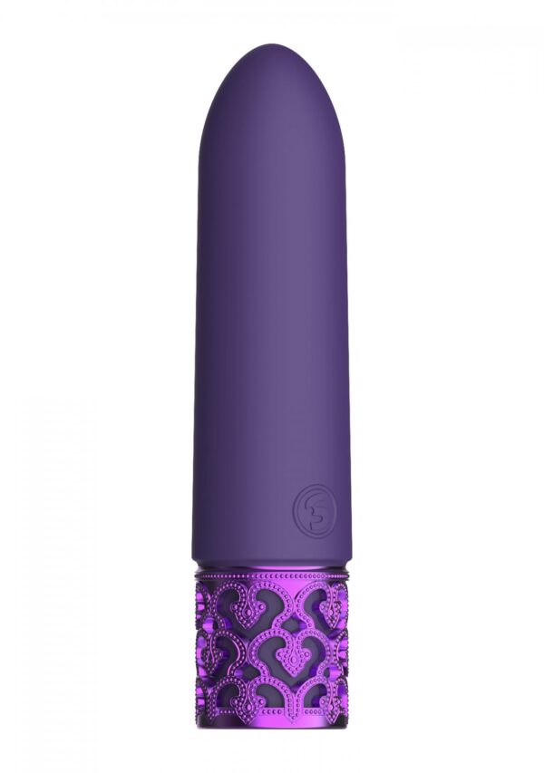 Imperial   Rechargeable Silicone Bullet   Purple - obrazek 3