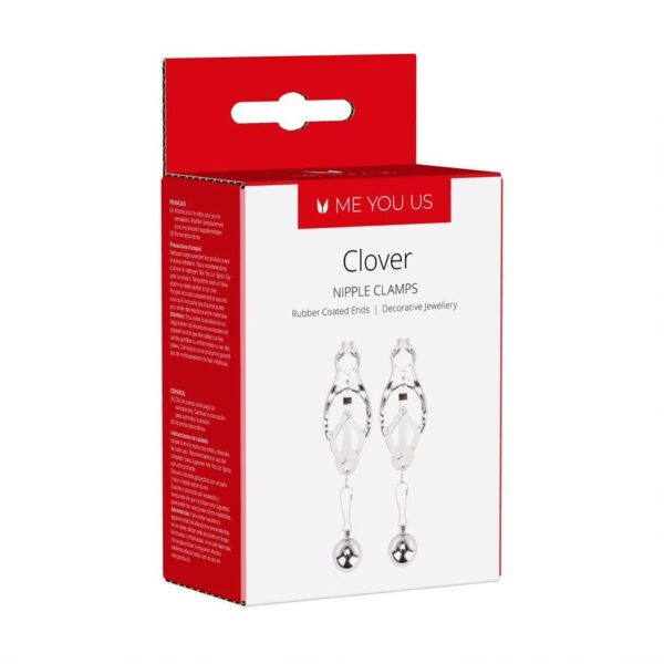 Me You Us Clover Nipple Clamp Silver - obrazek 3