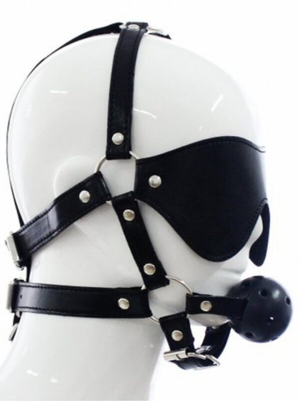 Eye Mask With Ball Gag - obrazek 3