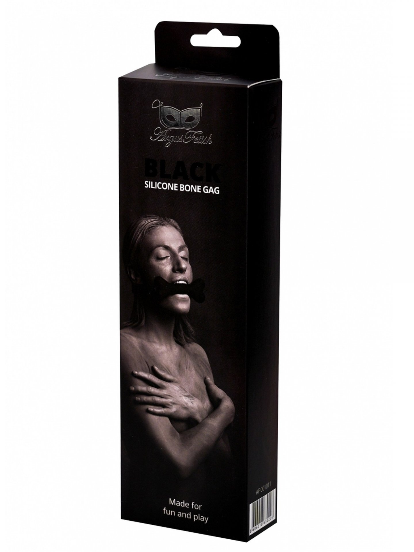 Black Silicone Bone Gag - obrazek 3