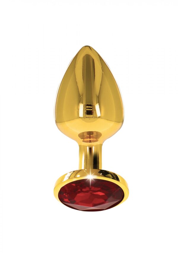 Butt Plug With Diamond Jewel S Gold - obrazek 3