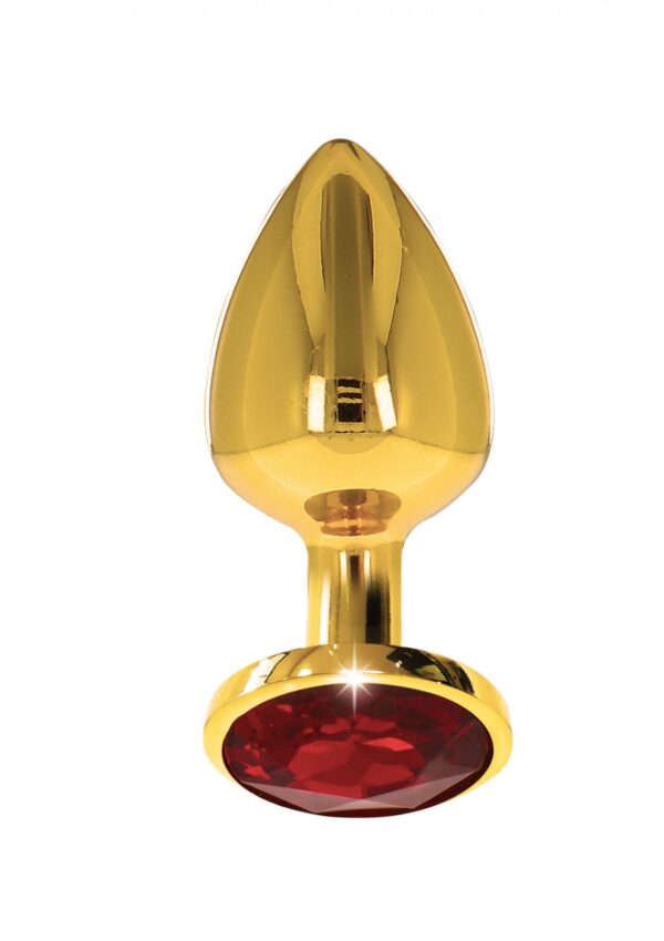 Butt Plug With Diamond Jewel M Gold - obrazek 3
