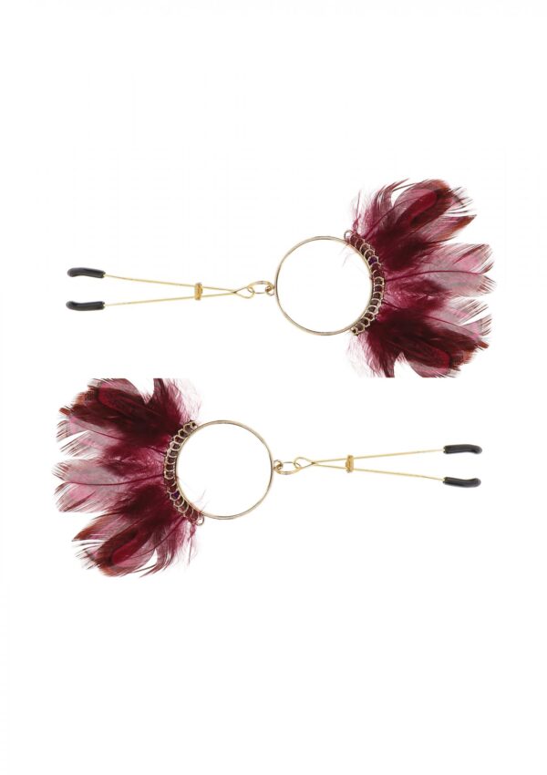 Tweezers With Feathers Gold - obrazek 3