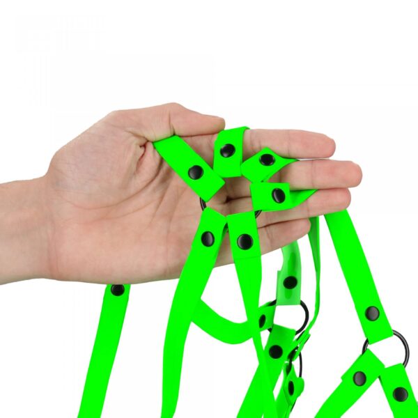 Full Body Harness   GitD   Neon Green/Black   L/XL - obrazek 3