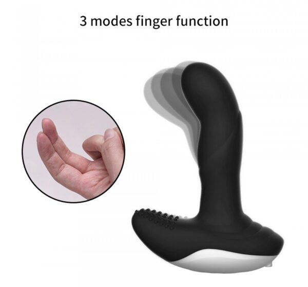 Wibrator Silicone Massager USB 7 Function + Pulsator / Heating BLACK - obrazek 3