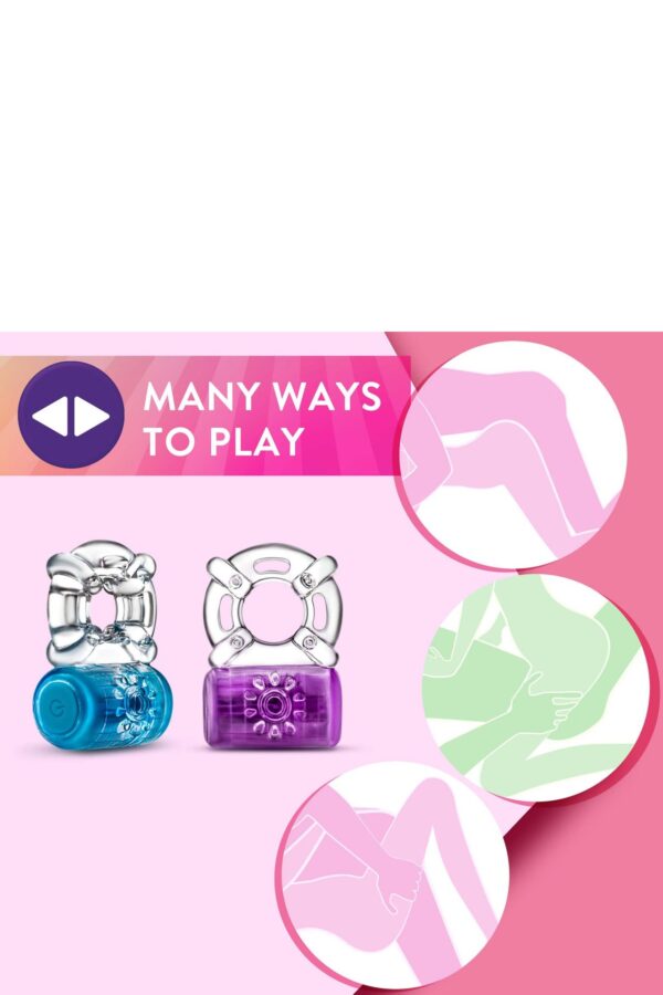 PLAY WITH ME ONE NIGHT STAND VIBRATING C RING PURPLE - obrazek 3