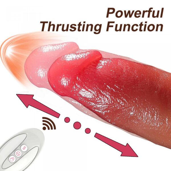 Wibrator Silicone, 10 vibration modes 7 thrusting function, Heating - obrazek 3