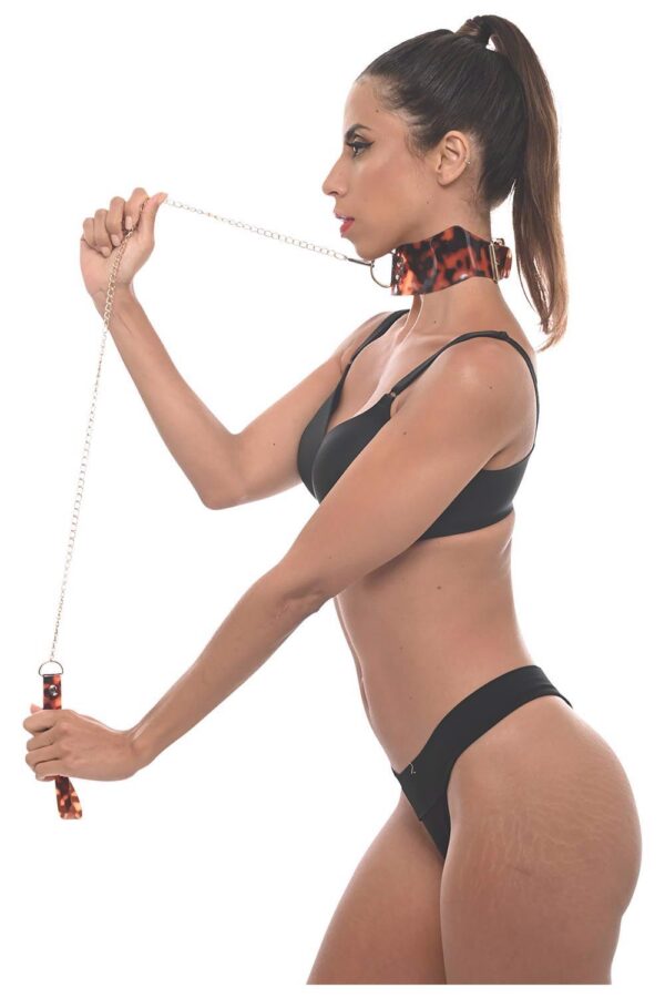 SPORTSHEETS AMBER COLLAR AND LEASH - obrazek 3