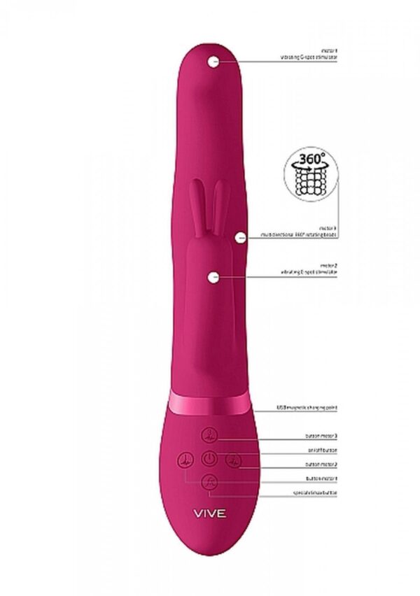 Izara   Rotating Beads Rabbit   Pink - obrazek 3