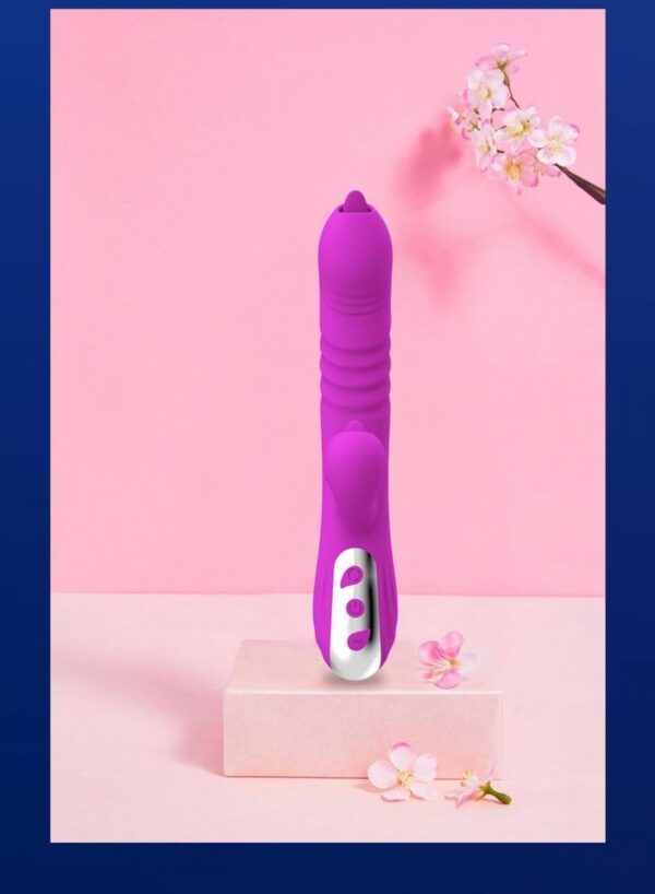 Wibrator Fairy USB 3 functions of thrusting / 20 vibrations  Purple - obrazek 3