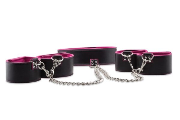Reversible Collar / Wrist / Ankle Cuffs   Pink - obrazek 3