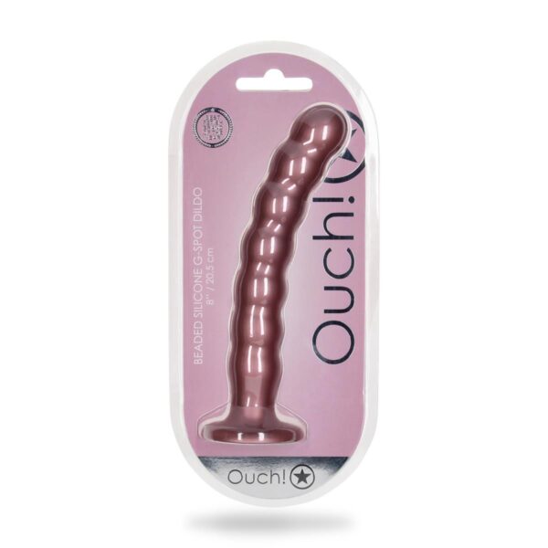 Beaded G Spot Dildo   8 / 20,5 cm   Rose Gold - obrazek 3