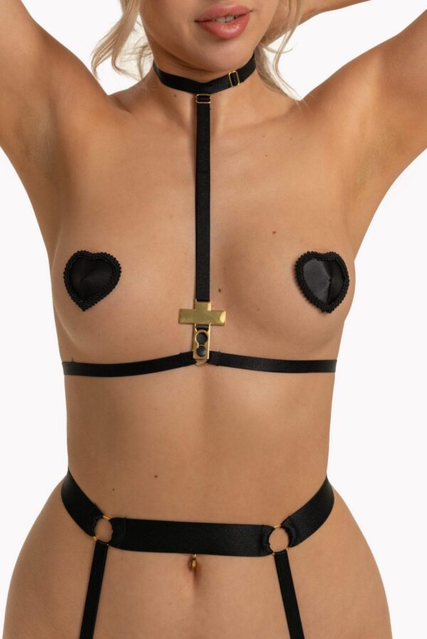 ZOEY HARNESS SET BRA+BELT S/M - obrazek 3