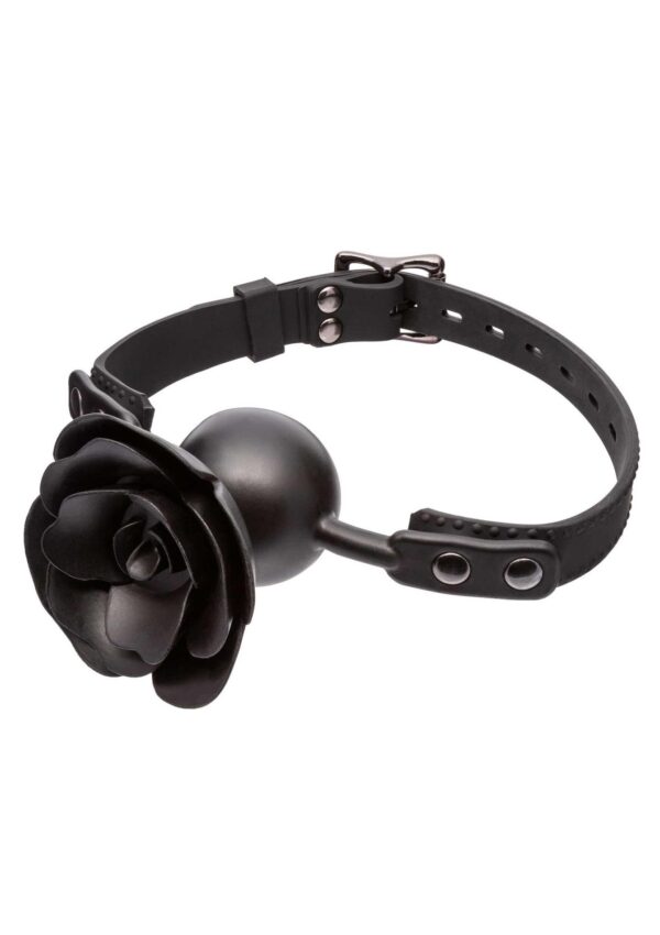 Removable Rose Gag Black - obrazek 3