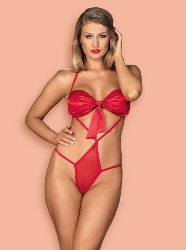 Bielizna Giftella body czerwone L/XL - obrazek 3