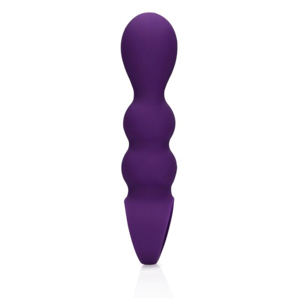 Teardrop Shaped Anal Vibrator   Clear Purple - obrazek 3