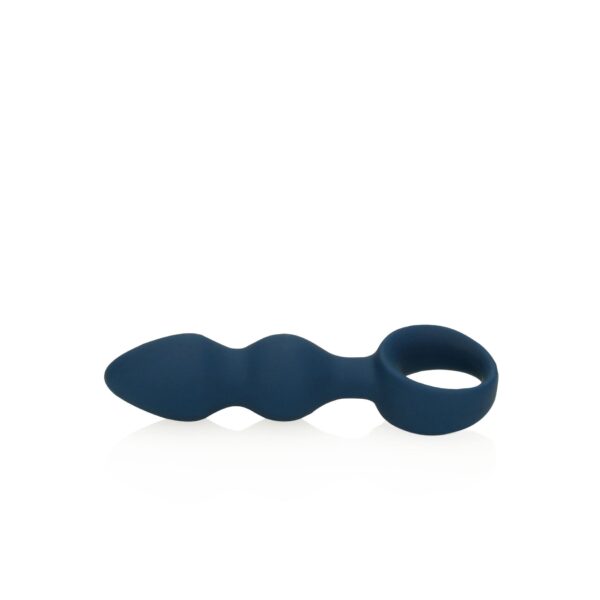 Teardrop Shaped Anal Plug   Small   Baltic Blue - obrazek 3