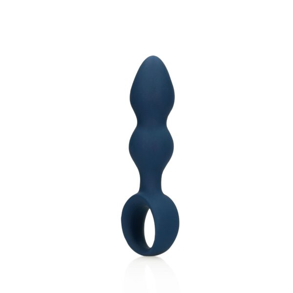 Teardrop Shaped Anal Plug   Large   Baltic Blue - obrazek 3