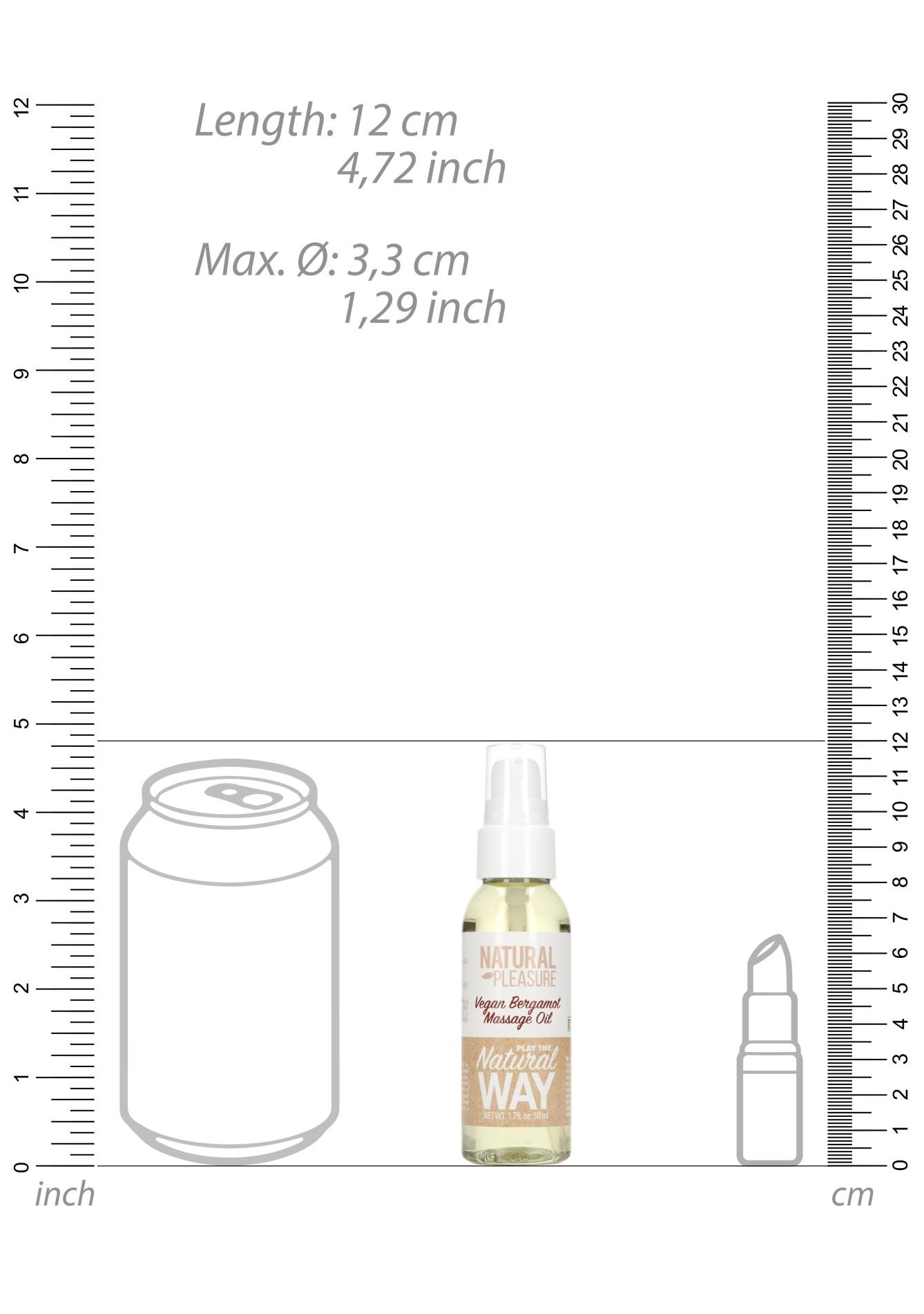 Vegan Bergamot Massage Oil 1.7 fl oz / 50 ml - obrazek 3