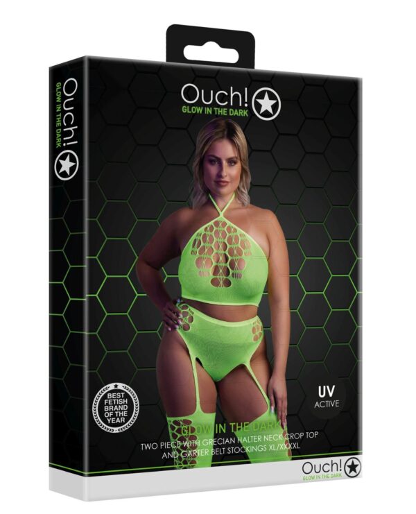Two Piece with Crop Top and Stockings  XL/XXXXL - obrazek 3