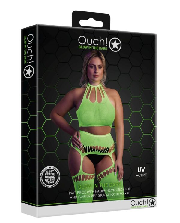 Two Piece with Crop Top and Stockings  XL/XXXXL - obrazek 3