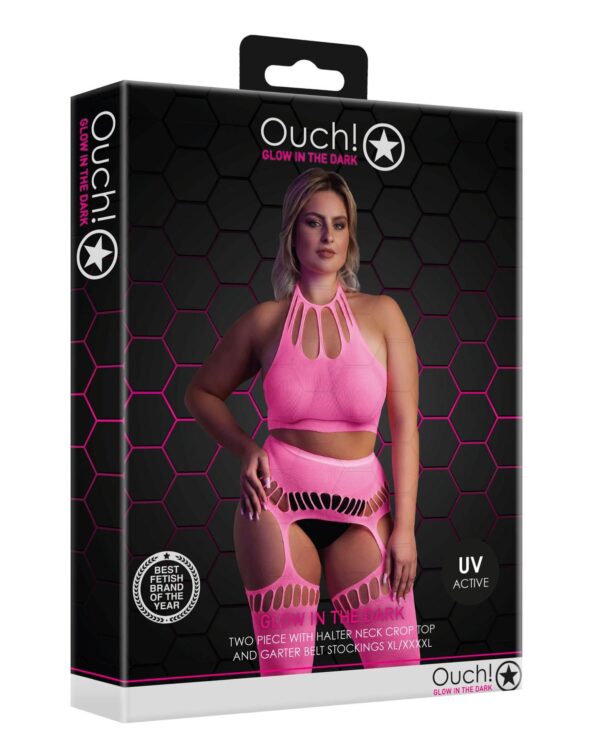 Two Piece with Crop Top and Stockings  XL/XXXXL - obrazek 3