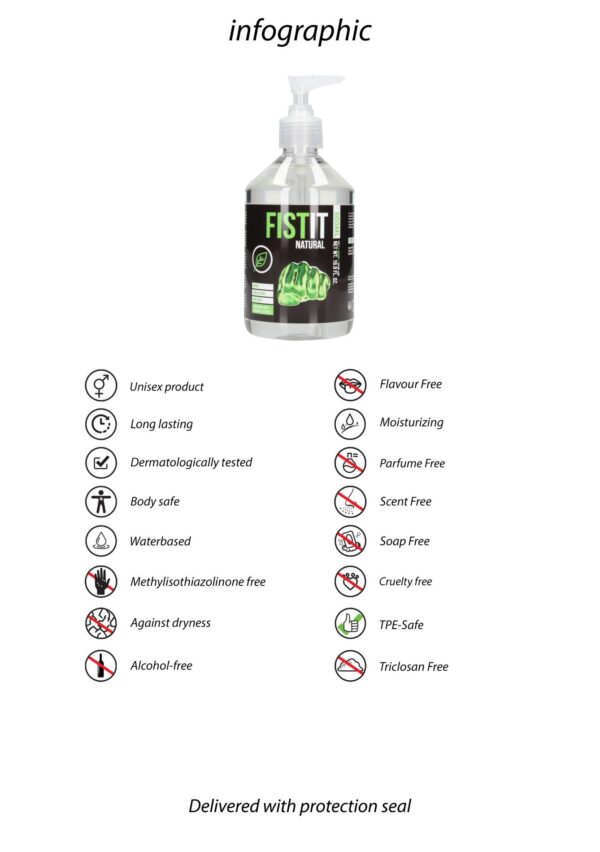 Natural Water Based Lubricant   17 fl oz / 500 ml   Pump - obrazek 3