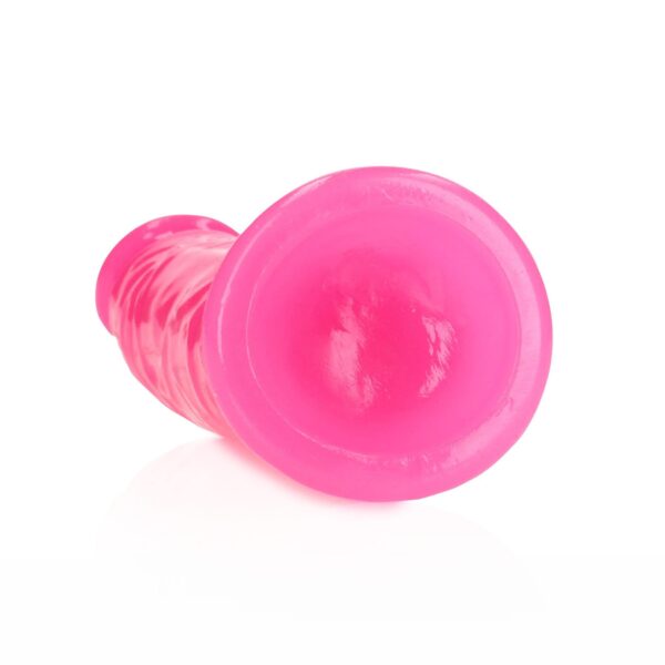 Slim Realistic Dildo with Suction Cup   Glow in the Dark   6 / 15,5 cm - obrazek 3