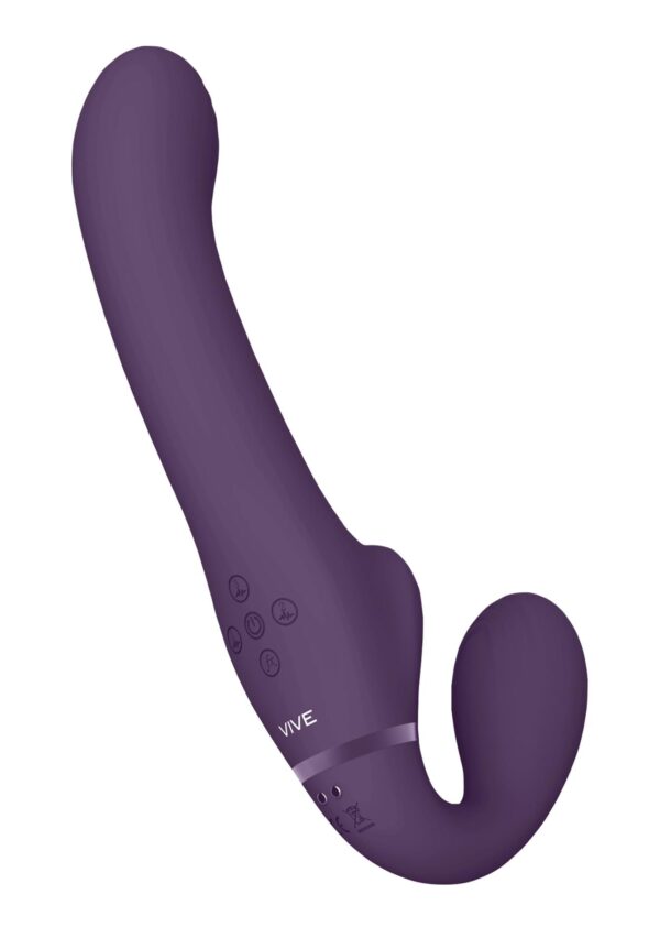 Ai   Dual Vibrating & Air Wave Tickler Strapless Strapon - obrazek 3