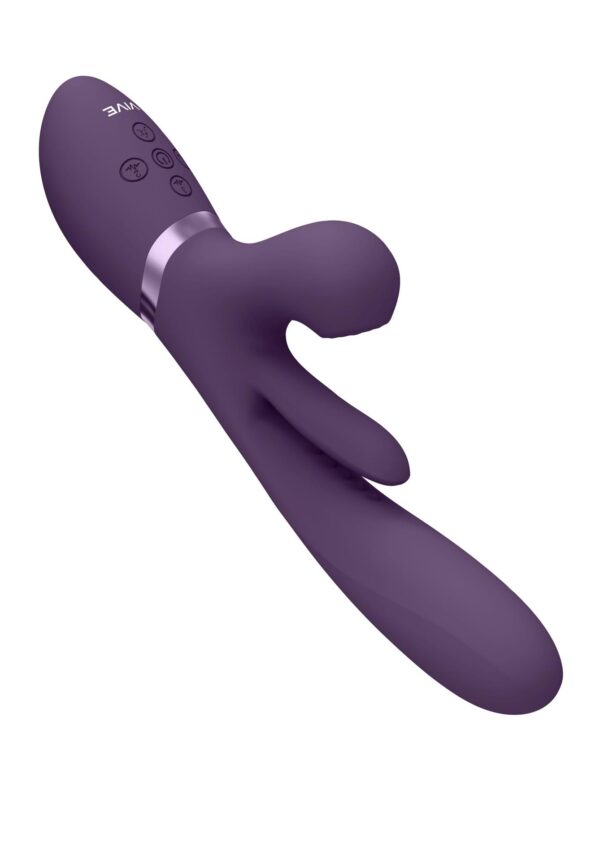 Kura   Thrusting G Spot Vibrator with Flapping Tongue and Pulse Wave Stimulator - obrazek 3