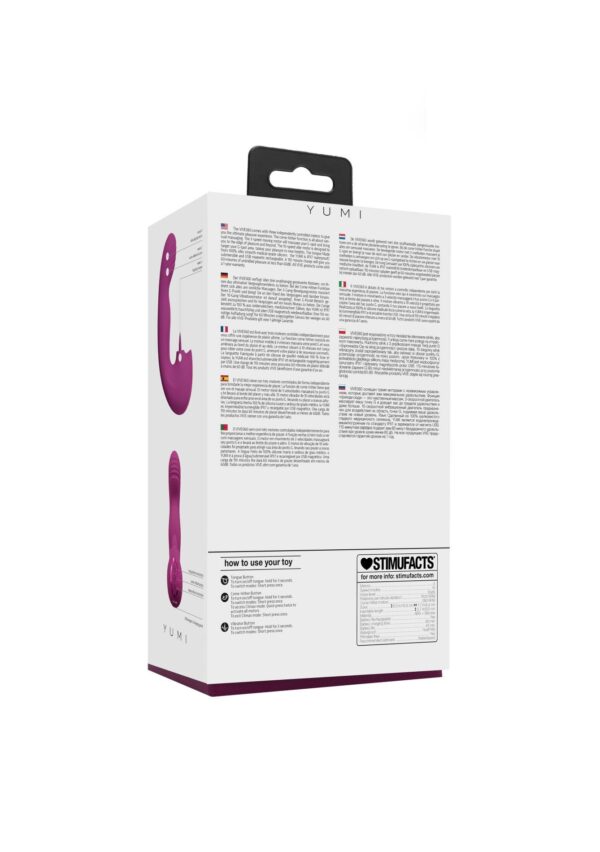 VIVE   Yumi   Rechargeable Triple Motor   G Spot Finger Motion Vibrator and Flickering Tongue Stimulator - obrazek 3