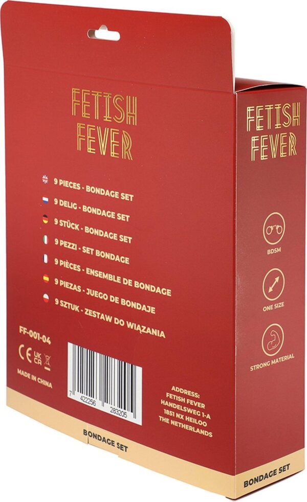 Fetish Fever   Bondage Set   9 pieces   Red/Black - obrazek 3