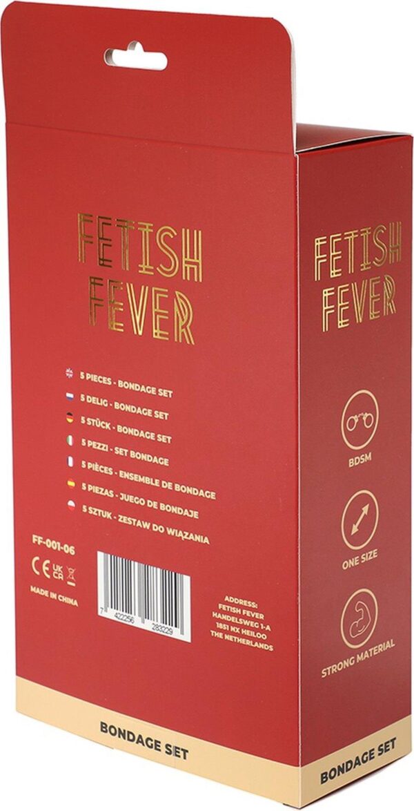 Fetish Fever   Bondage Set   5 pieces   Red - obrazek 3