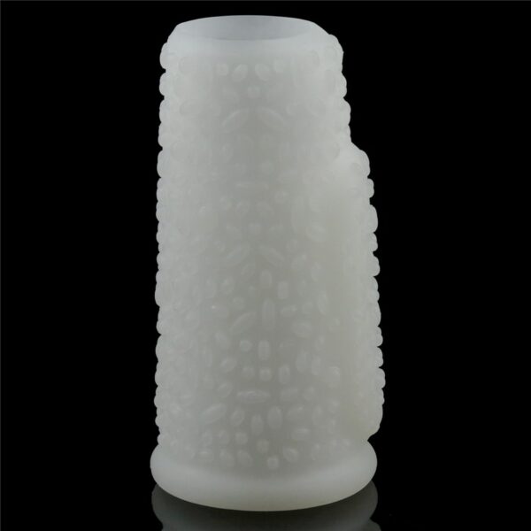 Vibrating Drip Knights Ring (White) - obrazek 3