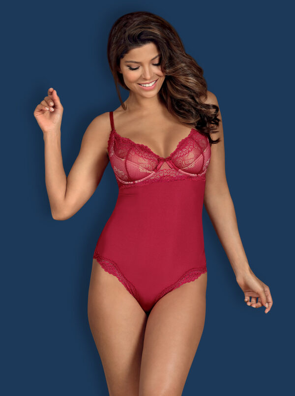 Bielizna Rosalyne body czerwone  S/M - obrazek 3